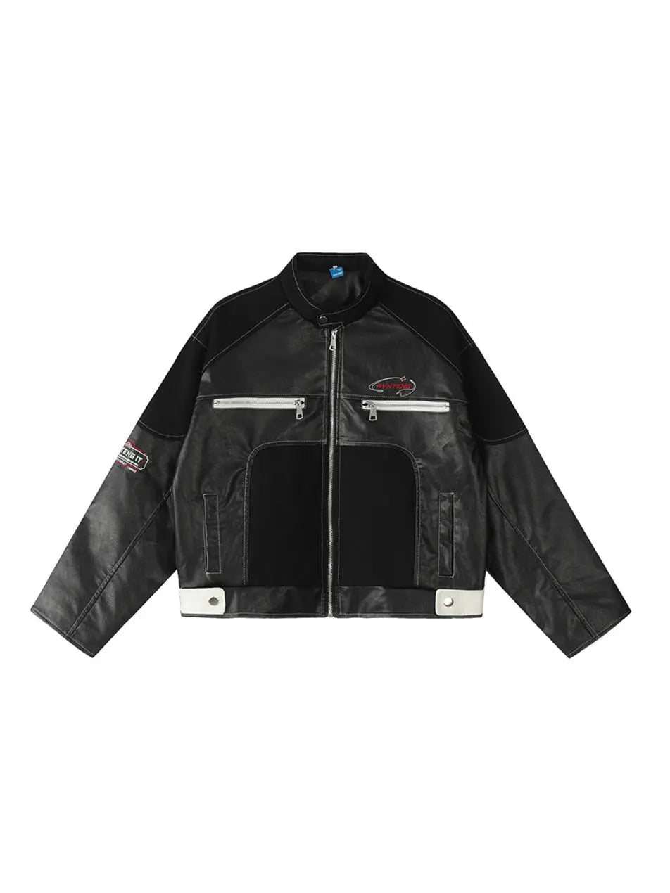 Women's Zipper Faux Leather Jacket – Sleek & Stylish Outerwear Emma Bridess