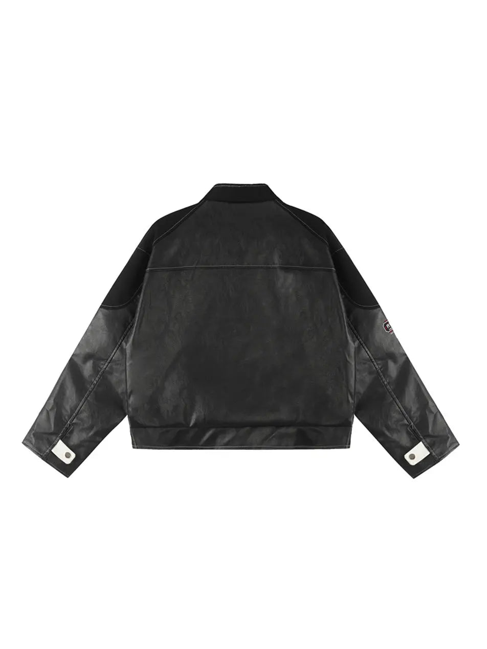 Women's Zipper Faux Leather Jacket – Sleek & Stylish Outerwear Emma Bridess