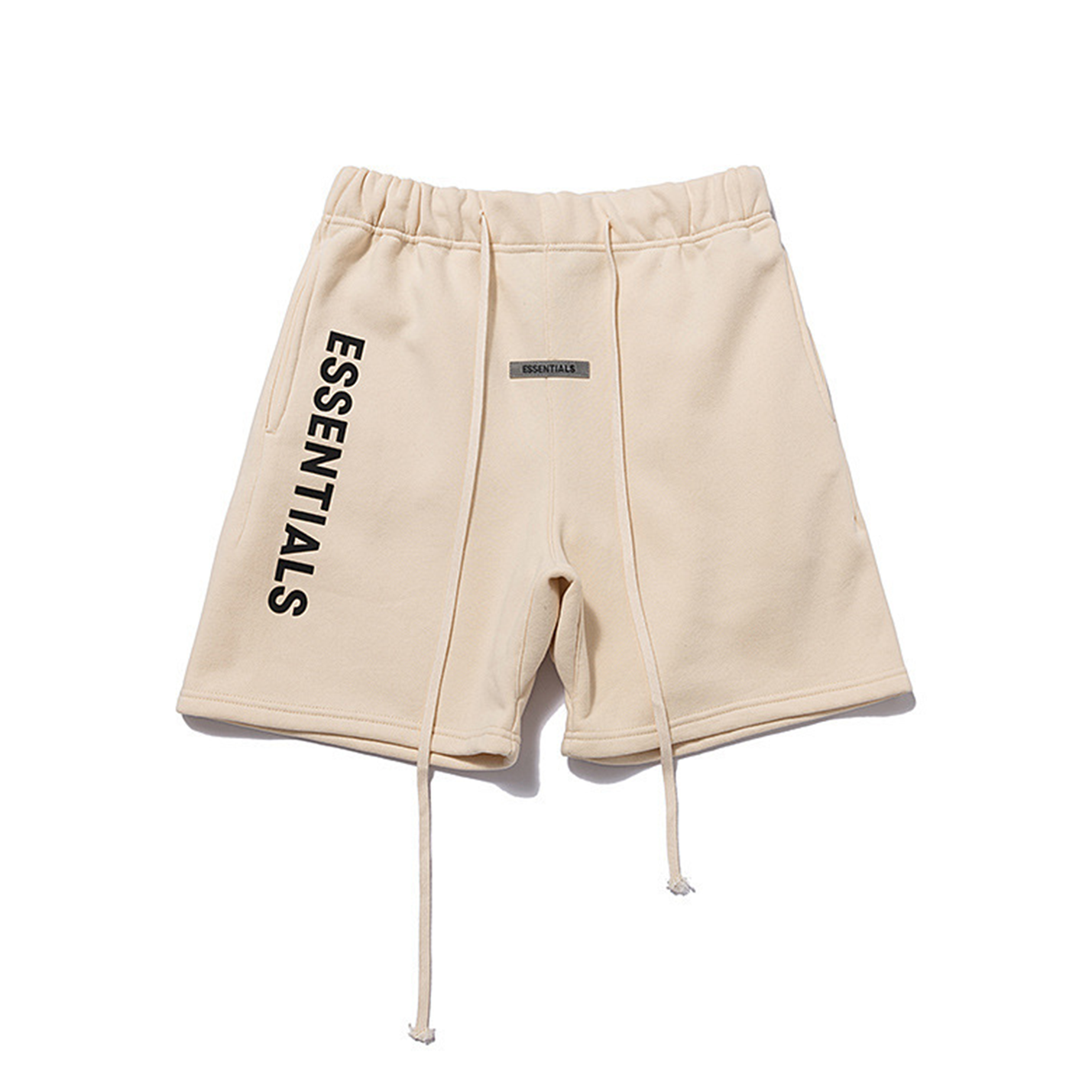 Black Essentials Cotton Shorts for Men with Minimal Print