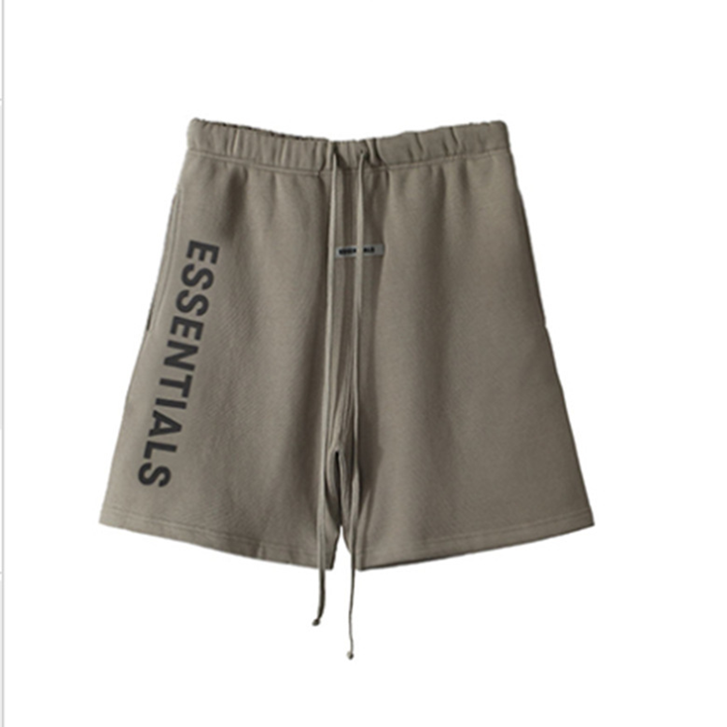 Black Essentials Cotton Shorts for Men with Minimal Print
