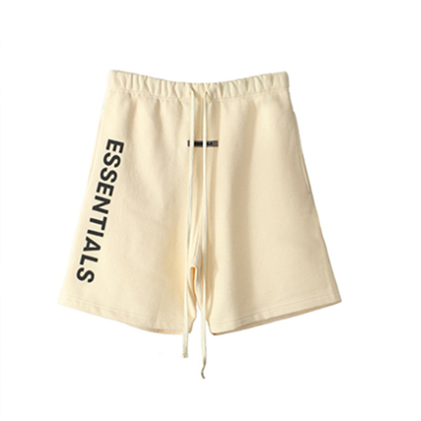 Black Essentials Cotton Shorts for Men with Minimal Print