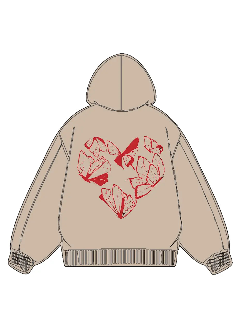 320g Letter Printed Cotton Hoodie for Valentine's Day Emma Bridess