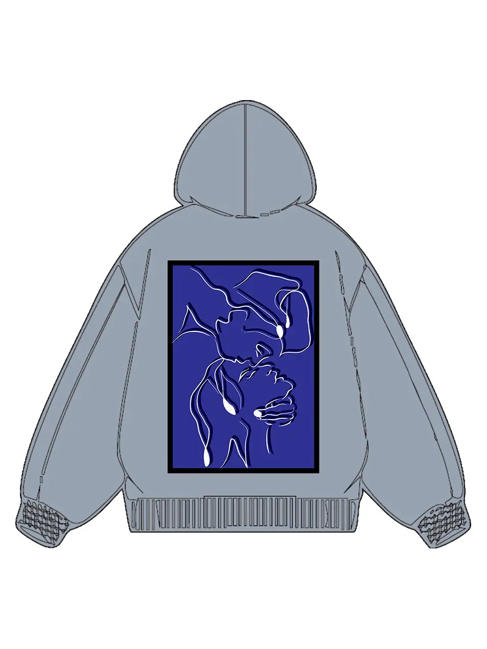 320g Cotton Back Printed Hoodie for Valentine's Day Emma Bridess