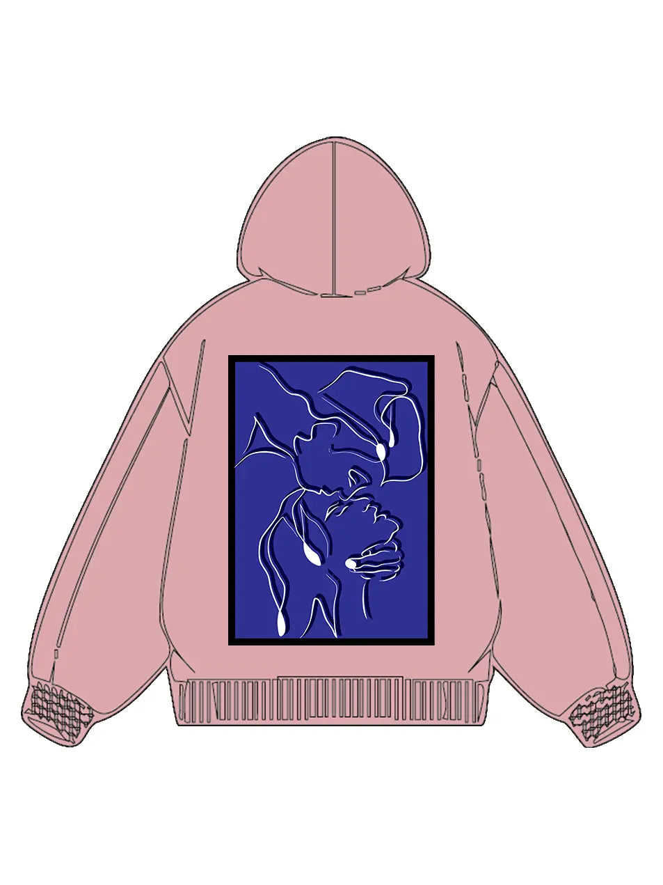 320g Cotton Back Printed Hoodie for Valentine's Day Emma Bridess