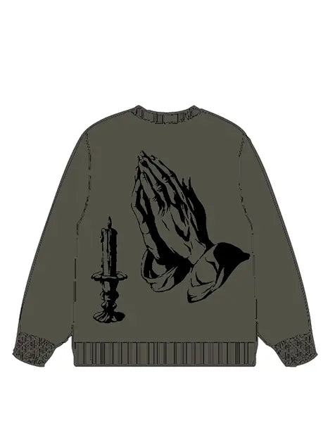 350g Cotton Hallow God Printed Wash Old Sweatshirt for Easter Emma Bridess
