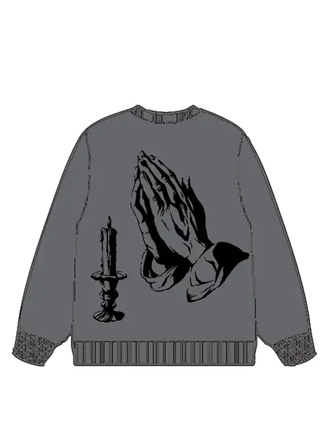 350g Cotton Hallow God Printed Wash Old Sweatshirt for Easter Emma Bridess