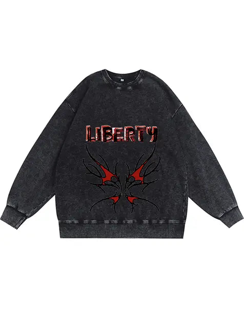 350g Cotton Liberty Butterfly Printed Wash Old Sweatshirt Emma Bridess