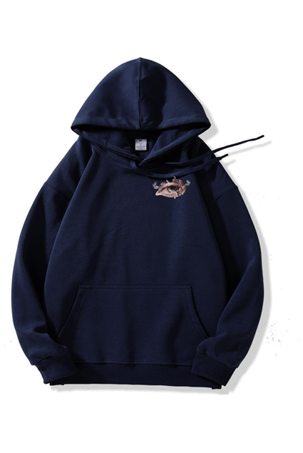 320g Bloom Eye Printed Cotton Hoodie Emma Bridess