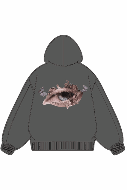 320g Bloom Eye Printed Cotton Hoodie Emma Bridess