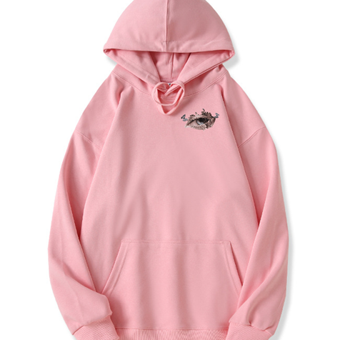 320g Bloom Eye Printed Cotton Hoodie Emma Bridess