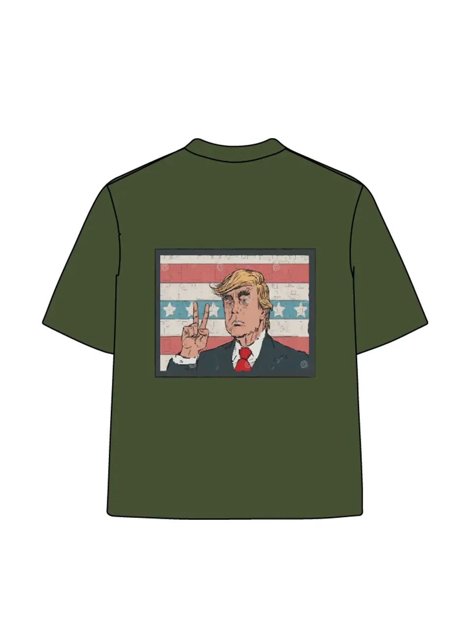 270g Cotton MAGA Printed Wash Old T-shirt for Independence Day Emma Bridess