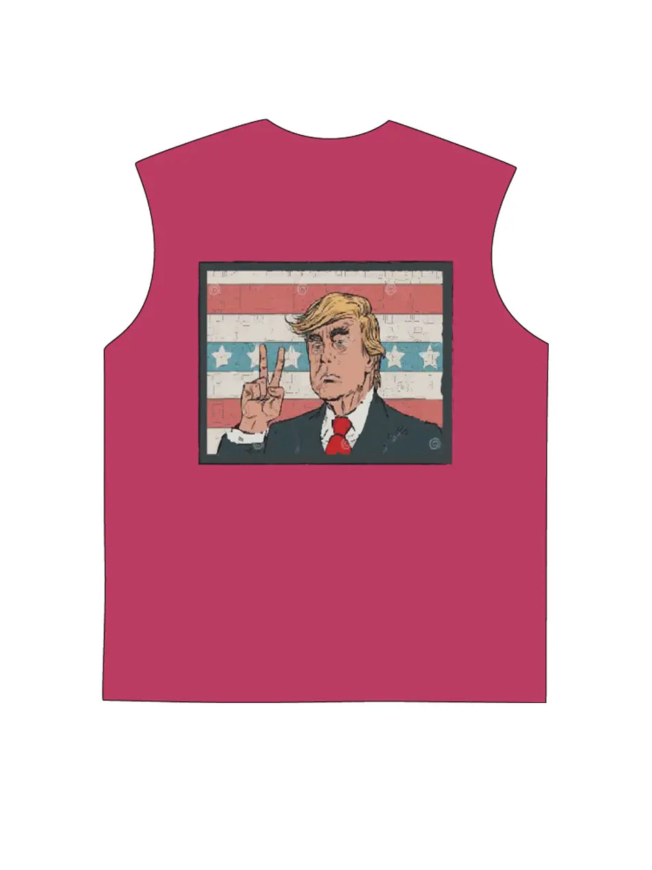 230g Cotton MAGA Printed Wash Old Sleeveless T-shirt Emma Bridess