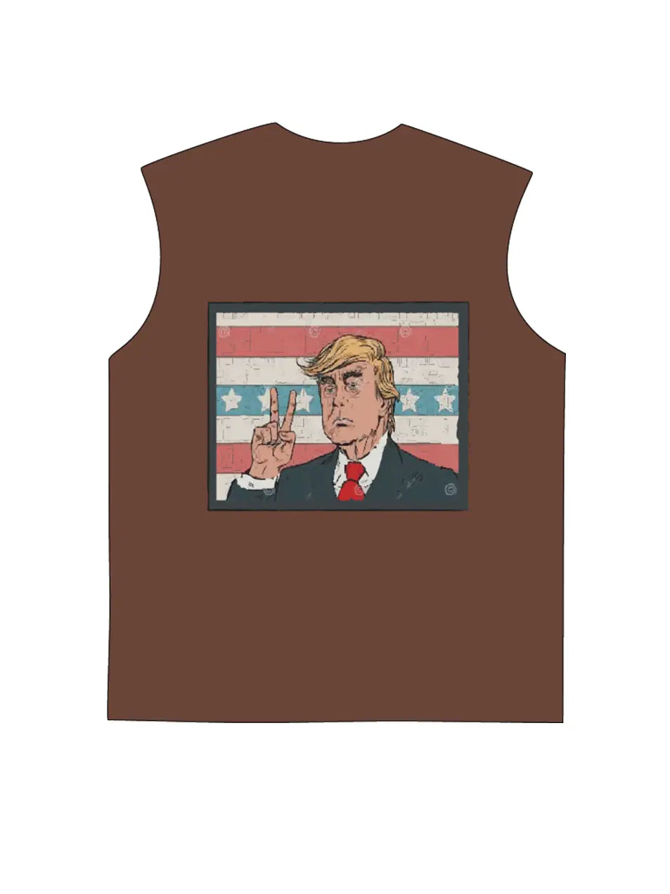 230g Cotton MAGA Printed Wash Old Sleeveless T-shirt Emma Bridess