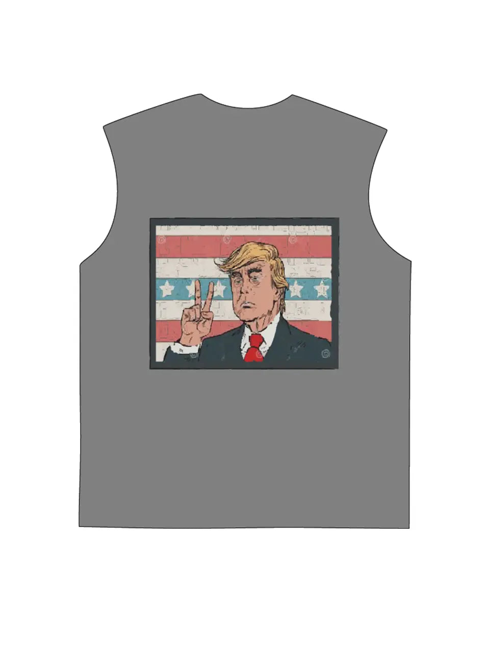 230g Cotton MAGA Printed Wash Old Sleeveless T-shirt Emma Bridess