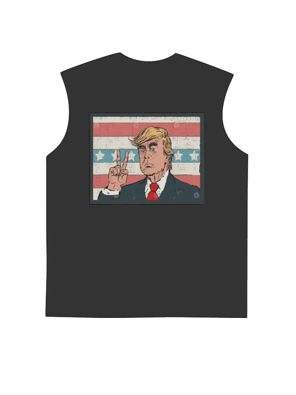 230g Cotton MAGA Printed Wash Old Sleeveless T-shirt Emma Bridess