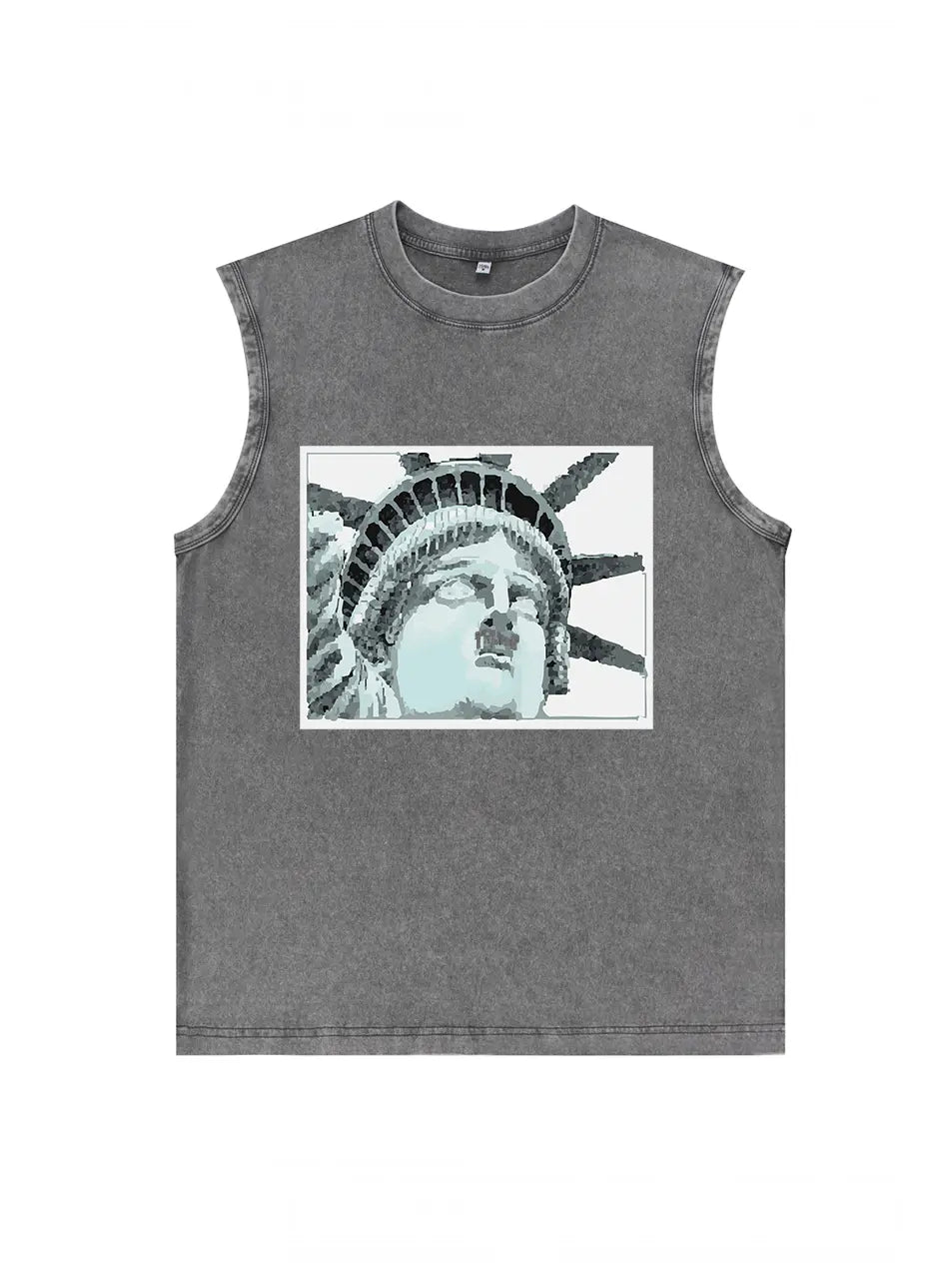 230g Cotton NYC Printed Wash Old Sleeveless T-shirt Emma Bridess