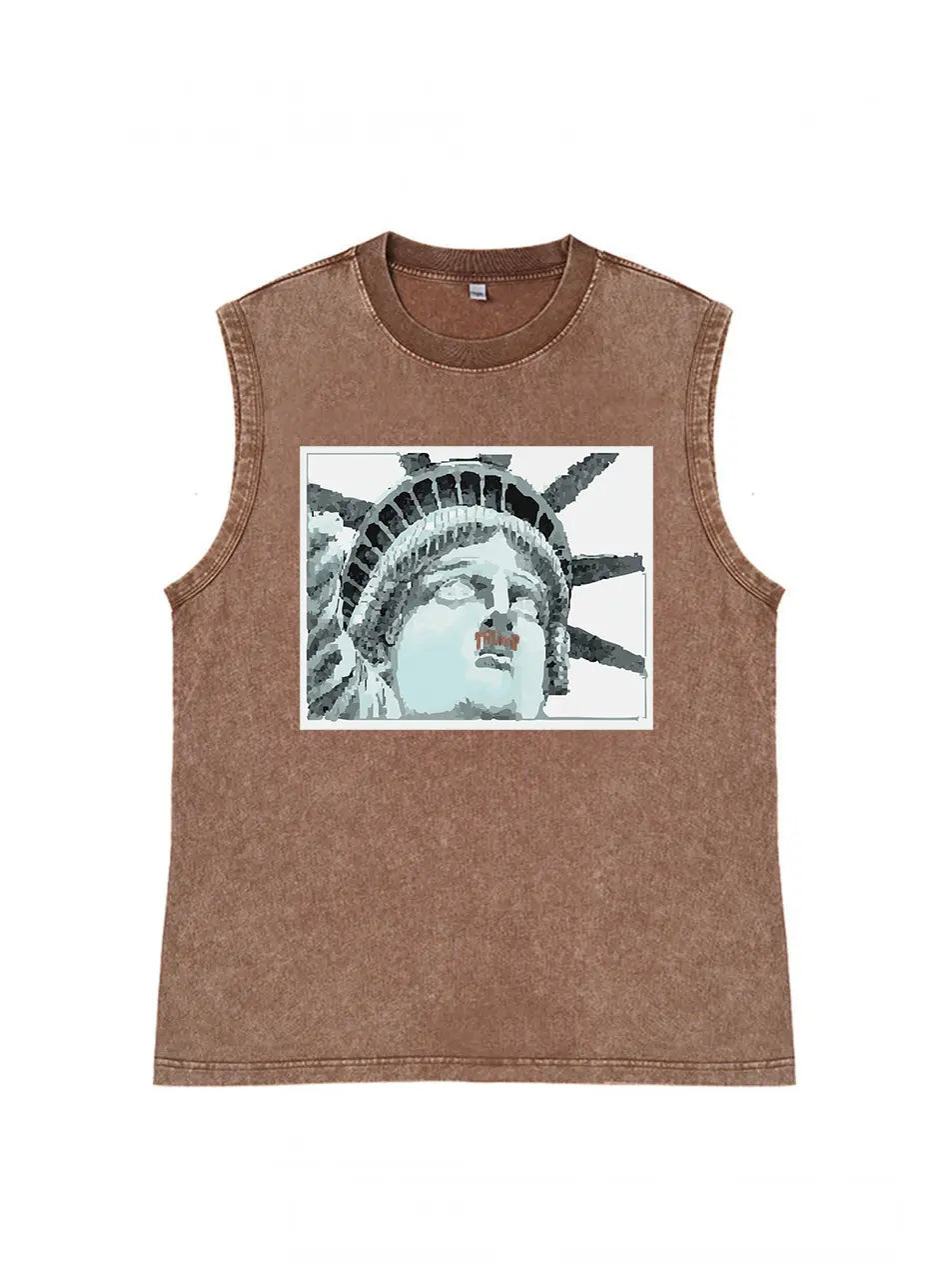 230g Cotton NYC Printed Wash Old Sleeveless T-shirt Emma Bridess