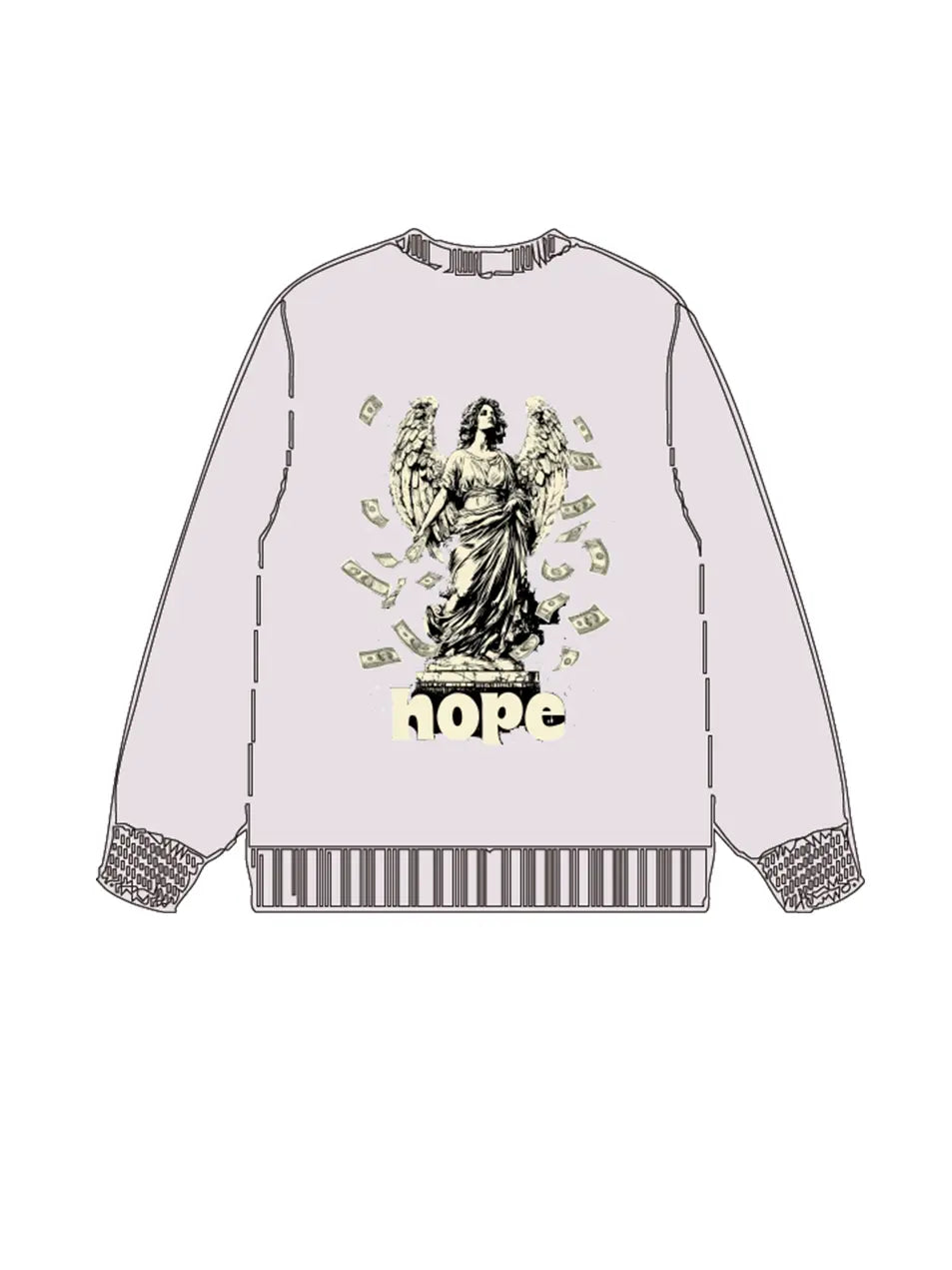 350g Cotton Printed Wash Old Sweatshirt Emma Bridess