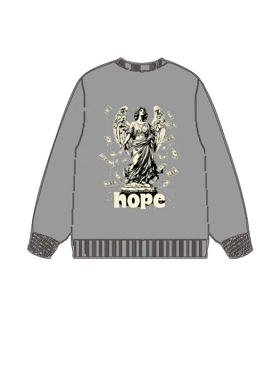 350g Cotton Printed Wash Old Sweatshirt Emma Bridess