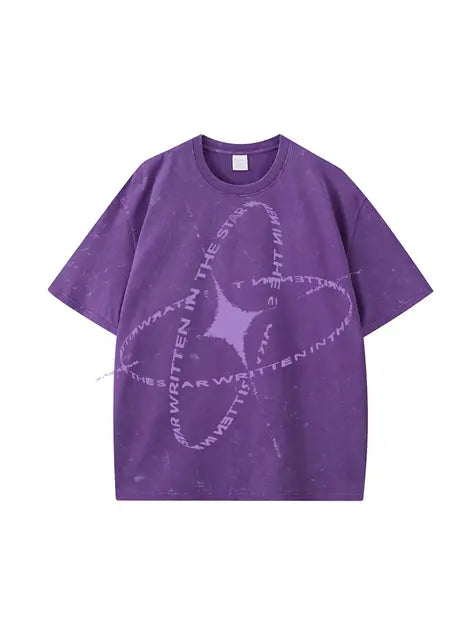 270g Cotton Purple The Star Wash Old T-shirt Emma Bridess