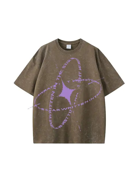 270g Cotton Purple The Star Wash Old T-shirt Emma Bridess
