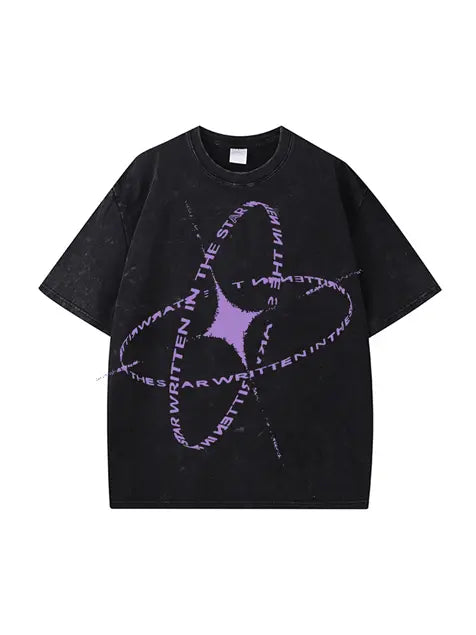 270g Cotton Purple The Star Wash Old T-shirt Emma Bridess