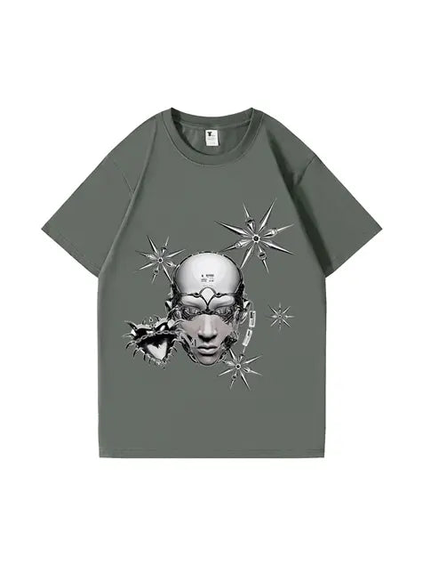 270g Cotton Cyberpunk Interstellar Wash Old T-shirt Emma Bridess