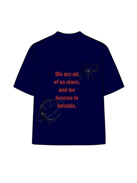 270g Cotton Cyberpunk Interstellar Liquid Metal Wash Old T-shirt Emma Bridess