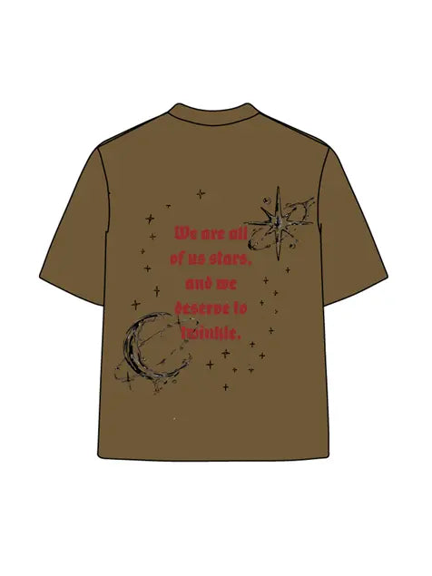 270g Cotton Cyberpunk Interstellar Liquid Metal Wash Old T-shirt Emma Bridess