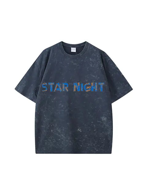 270g Cotton Statue of Liberty Interstellar Wash Old T-shirt Emma Bridess