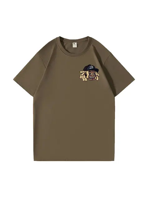 270g Cotton Cartoon Hip-hop Wash Old T-shirt Emma Bridess