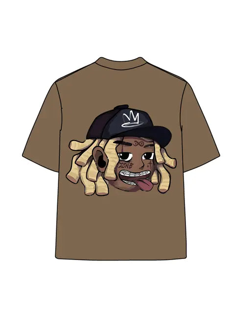 270g Cotton Cartoon Hip-hop Wash Old T-shirt Emma Bridess