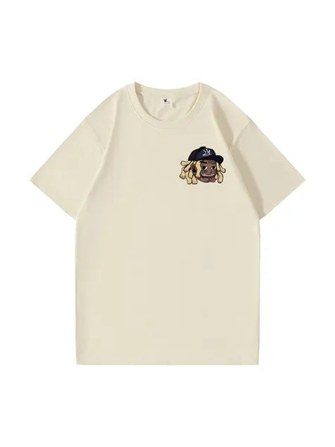 270g Cotton Cartoon Hip-hop Wash Old T-shirt Emma Bridess