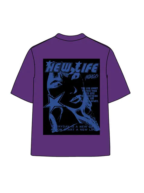 270g Cotton Animation Girl Stars Wash Old T-shirt Emma Bridess