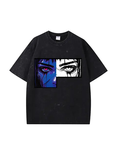 270g Cartoon Tears of Blood Wash Old T-shirt Emma Bridess