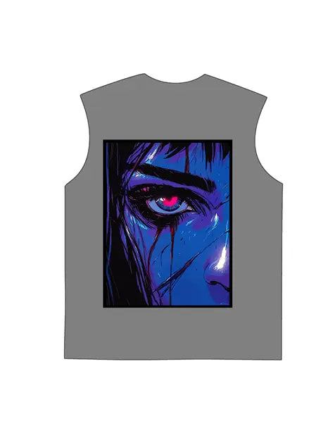 230g Cotton Tears of Blood Wash Old Sleeveless T-shirt Emma Bridess