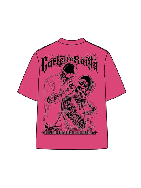 270g Bone Santa Printed Wash Old Cotton T-shirt Emma Bridess