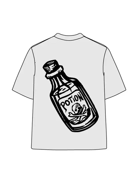 270g King Leoric Potion Printed Wash Old T-shirt Emma Bridess