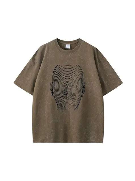 270g Fingerprinted Wash Old Cotton T-shirt Emma Bridess
