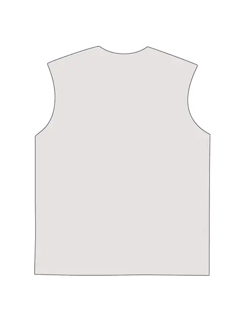 230g Abstract Line Cartoon Printed Wash Old Sleeveless T-shirt Emma Bridess