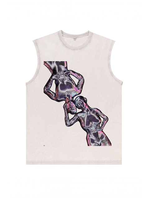 230g Intimacy Love Wash Old Cotton Sleeveless T-shirt Emma Bridess