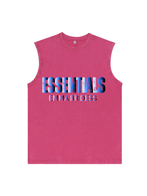 230g Essentials Peace Bird Wash Old Cotton Sleeveless T-shirt Emma Bridess