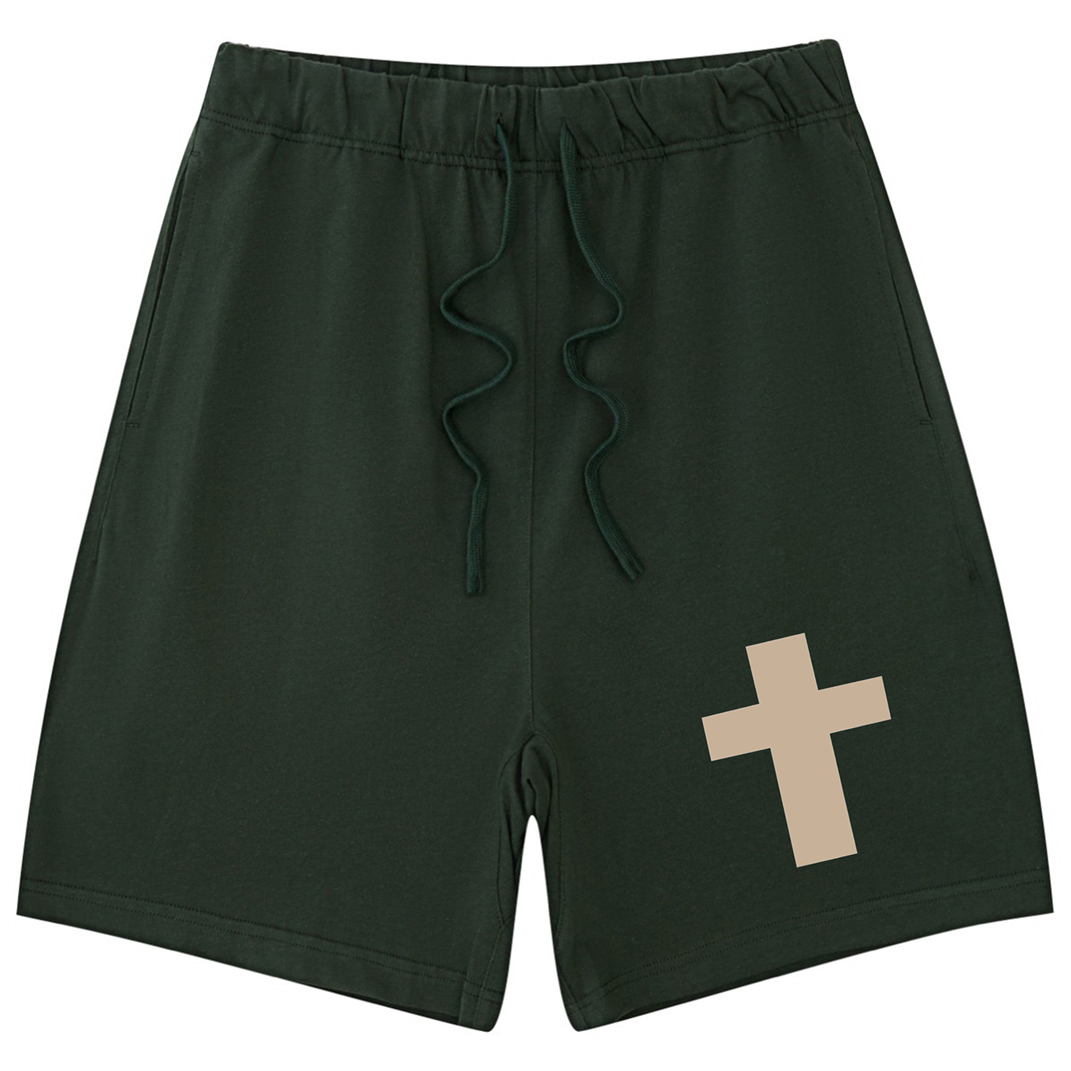 275g Golden Cross Printed Cotton Shorts
