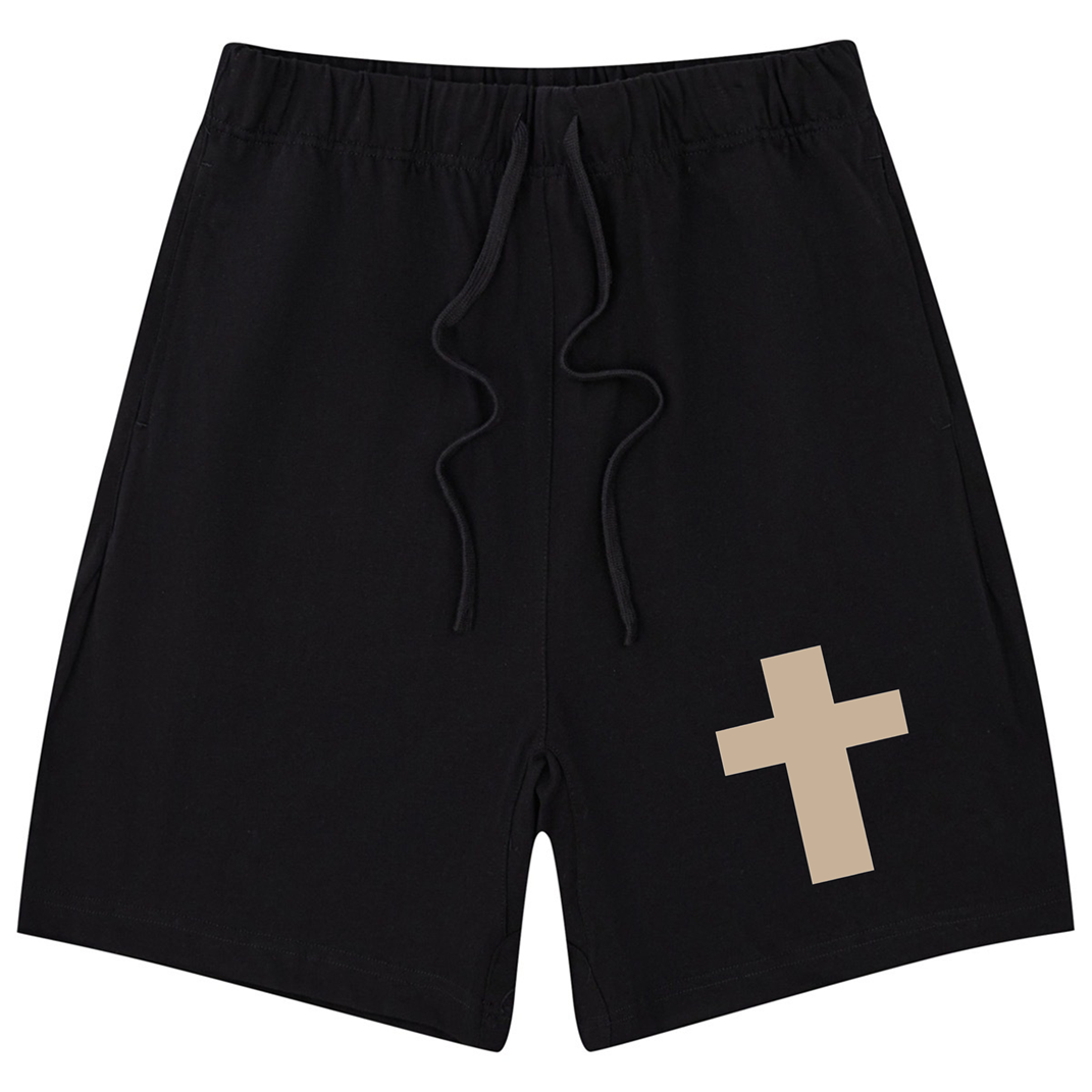 275g Golden Cross Printed Cotton Shorts