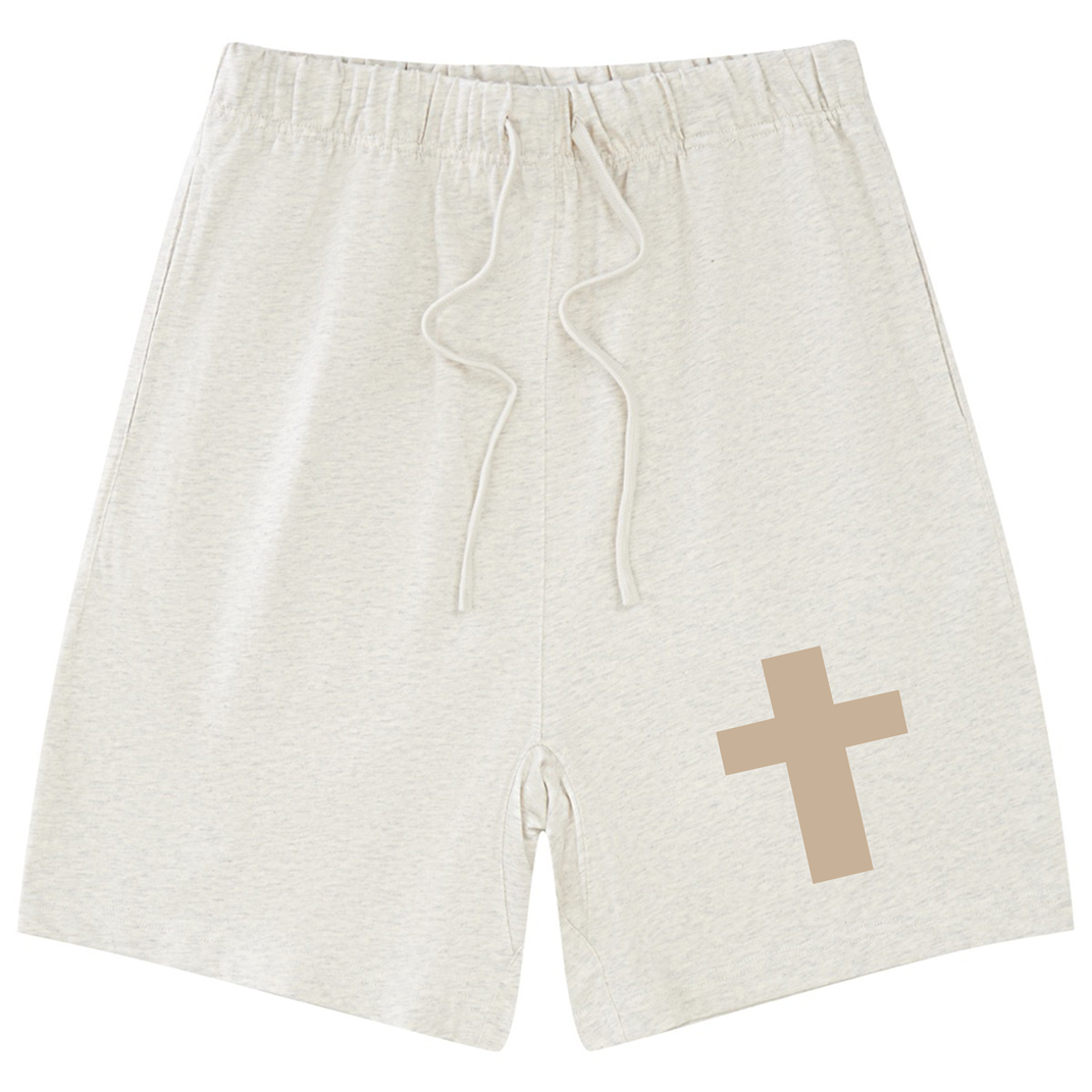 275g Golden Cross Printed Cotton Shorts