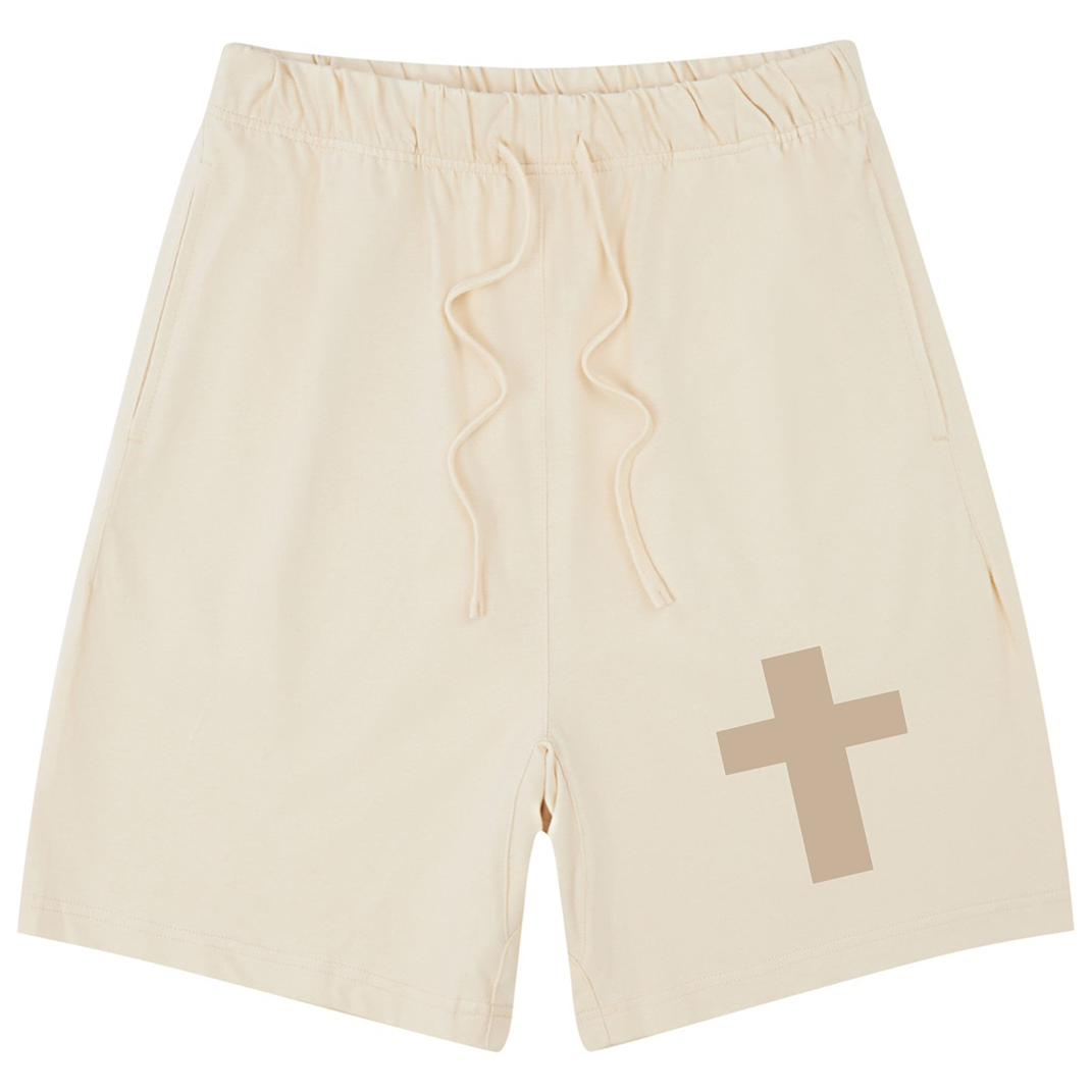 275g Golden Cross Printed Cotton Shorts