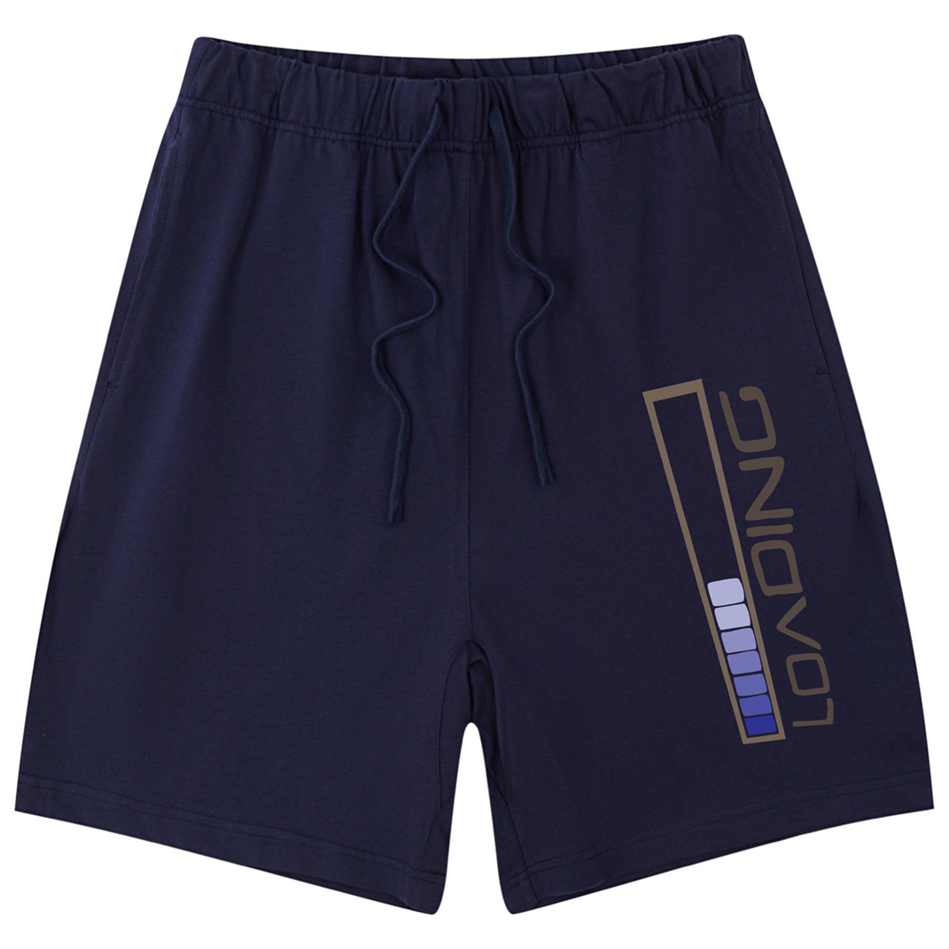 275g Loading Letter Printed Cotton Shorts