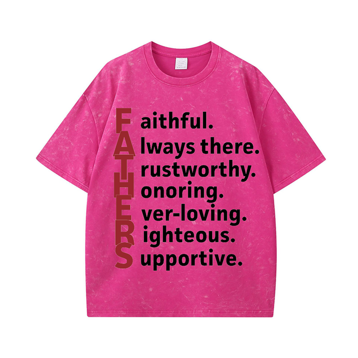 270g Fathers Wash Old Cotton T-shirt for Daddy