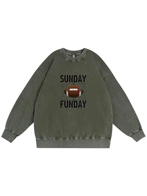 350g NFL Footaball Wash Old Cotton Sweatshirt Emma Bridess
