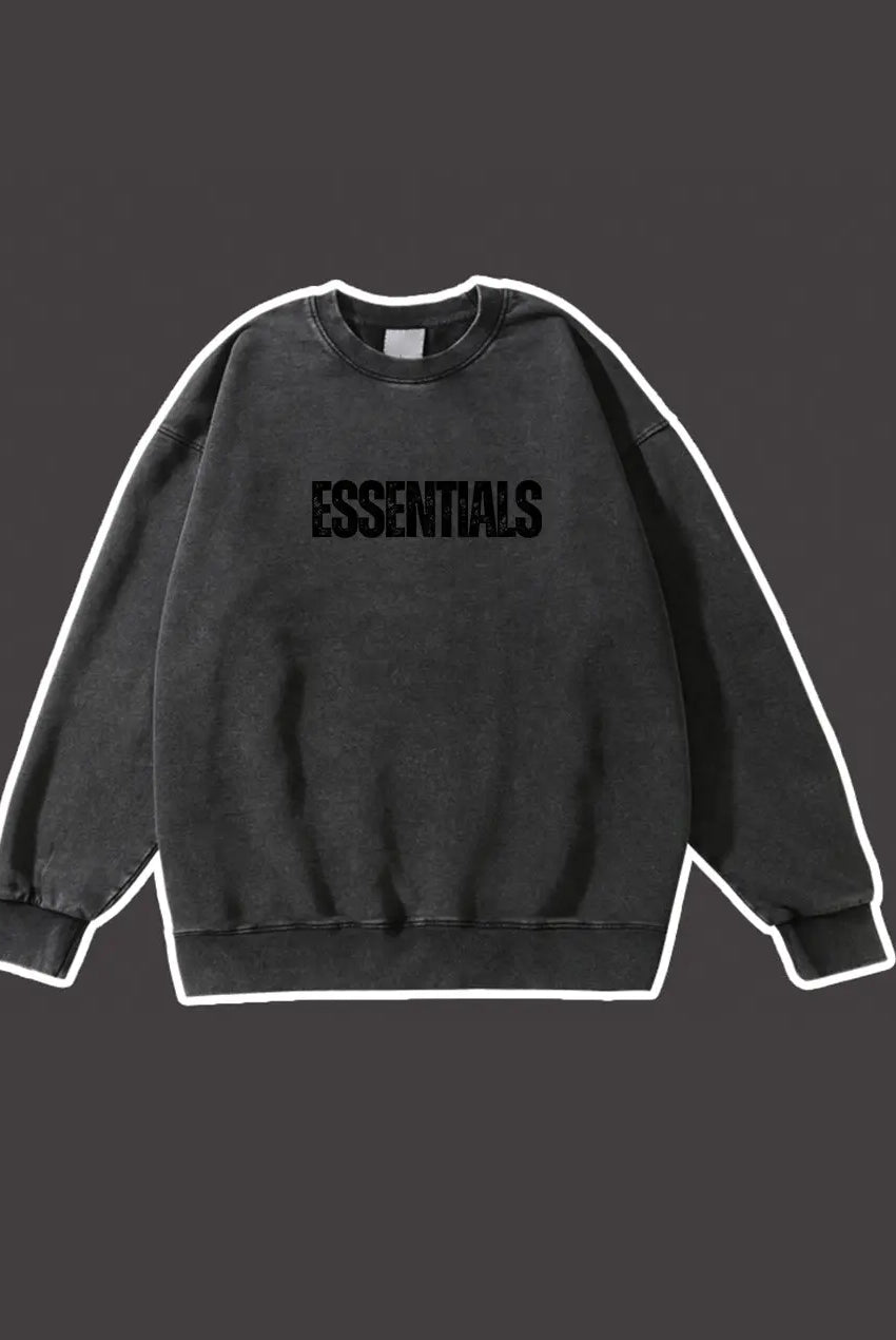 Essentials Hoodie Wash Old Vintage Essentials Sweatshirt 420g